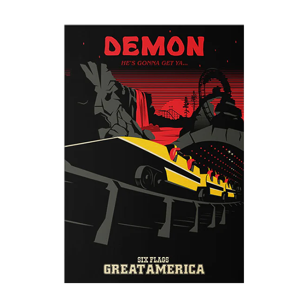 Six Flags Great America x Made to Thrill - Demon Poster