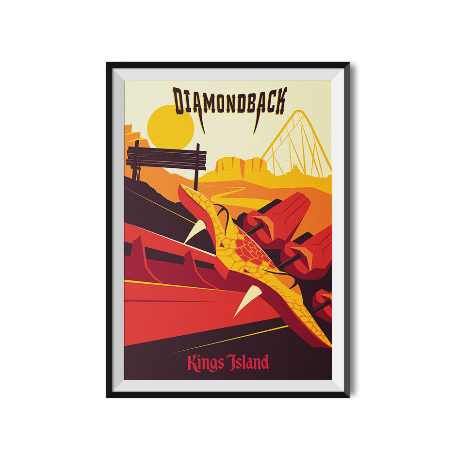 Kings Island Diamondback Poster