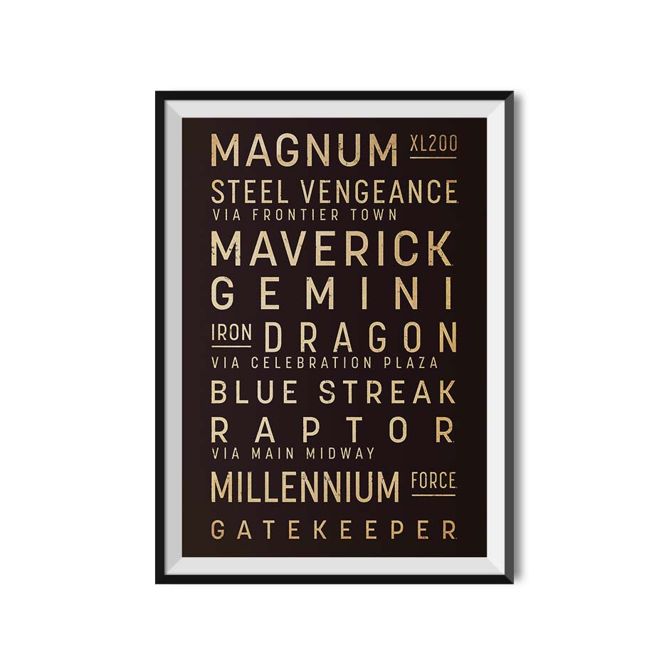 Cedar Point Subway Scroll Poster