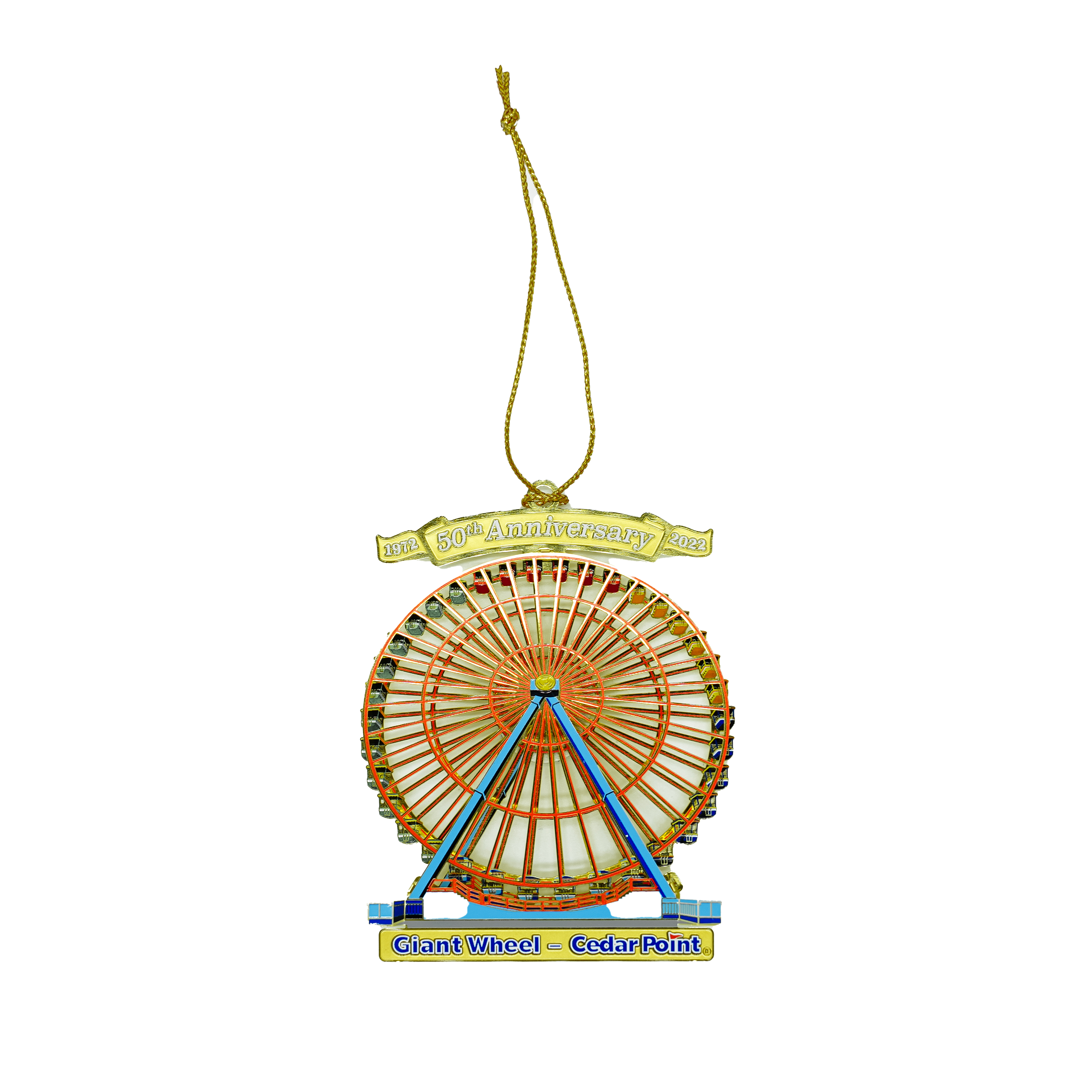 Cedar Point Giant Wheel 50th Anniversary Brass Ornament
