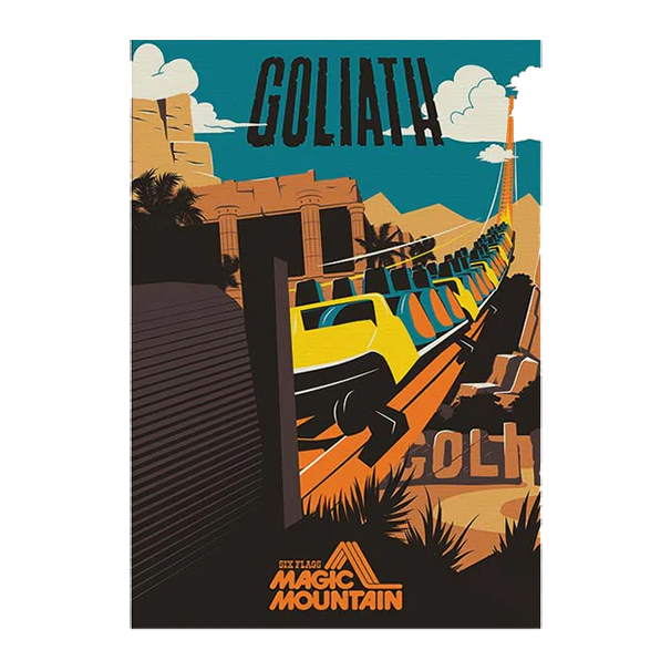 Six Flags Magic Mountain x Made to Thrill - Goliath Poster
