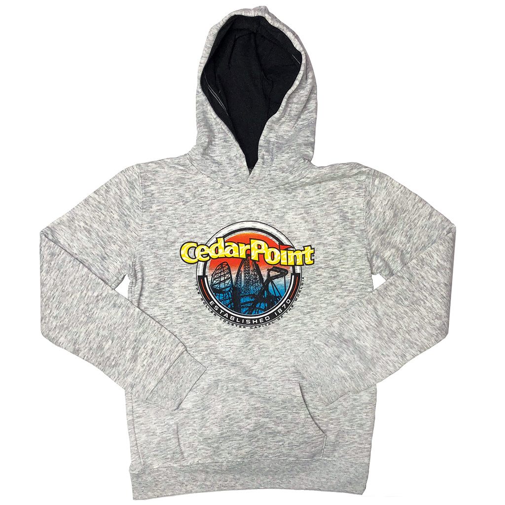 Cedar Point Circle Sign Youth Hooded Sweatshirt