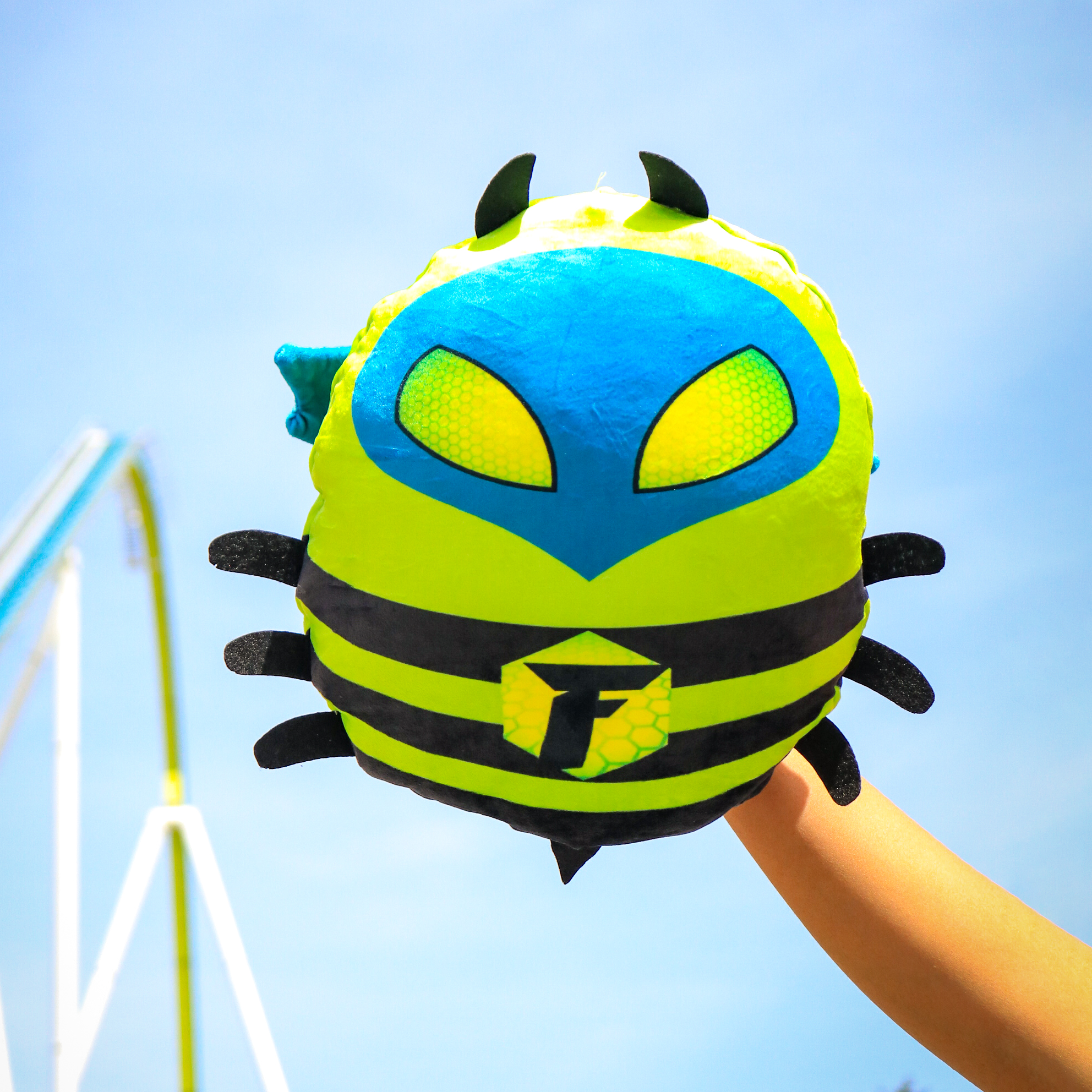 Carowinds Fury 325 Golden Ticket Award Reversible Plush