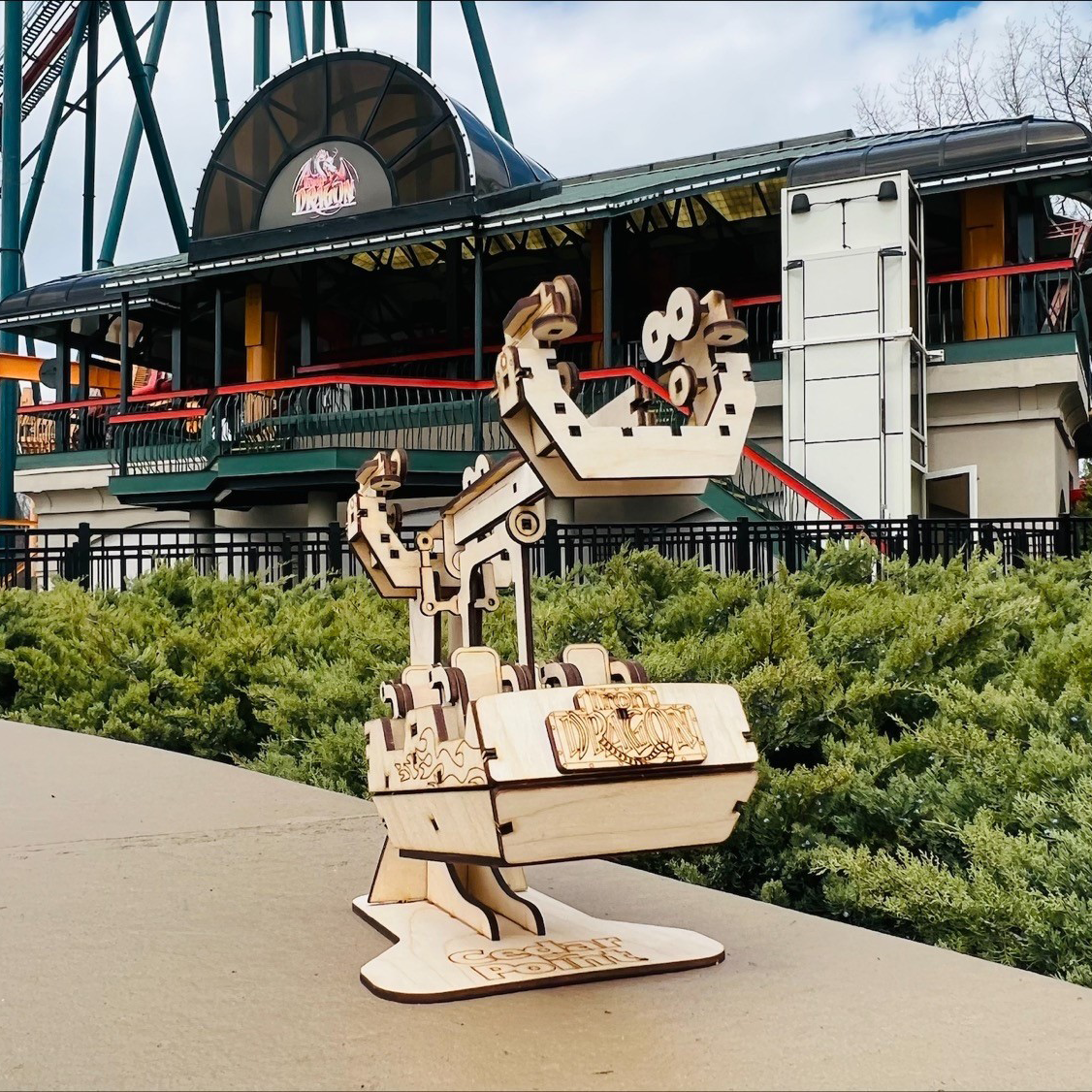Cedar Point Iron Dragon Coaster Cutout