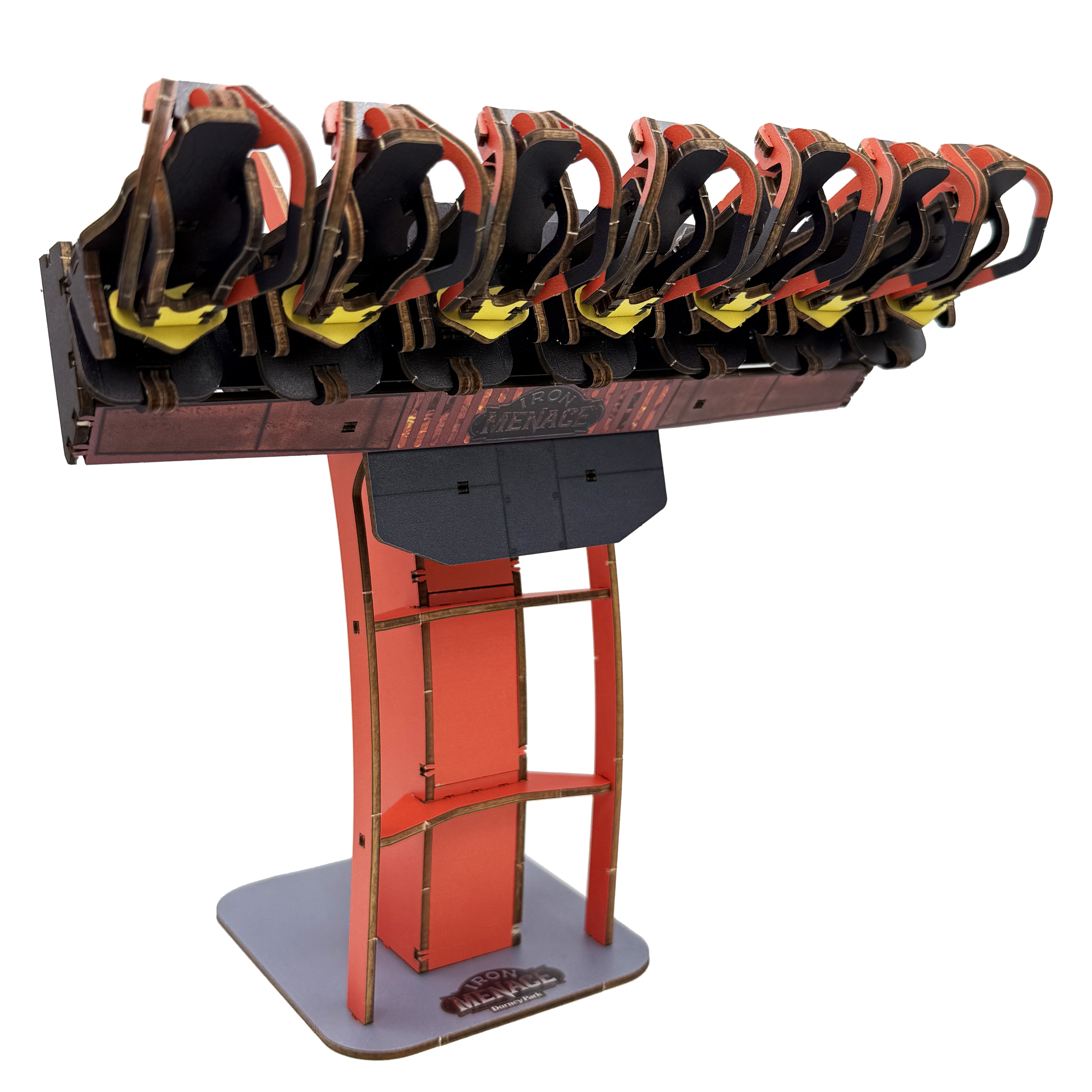 Dorney Park Iron Menace Color Coaster Cutout