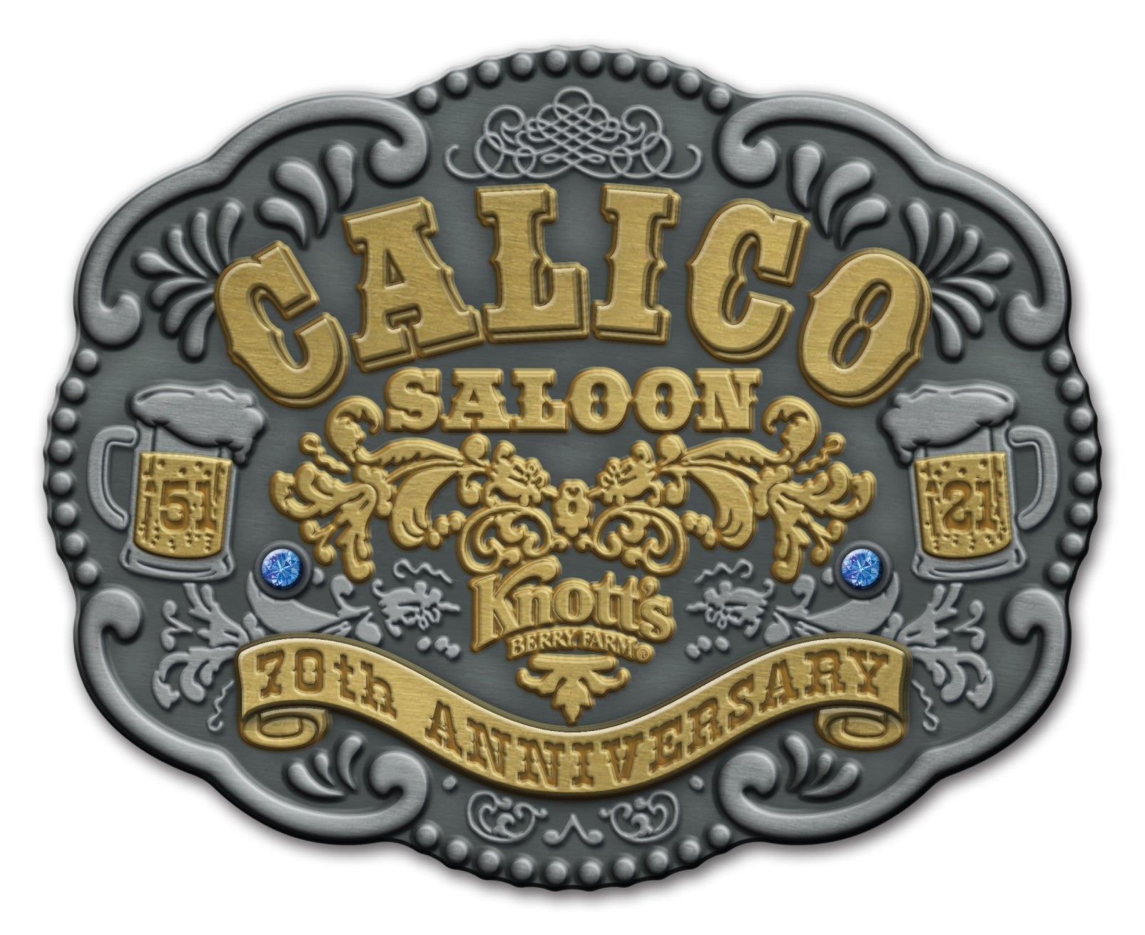 Knott's Berry Farm Calico Saloon 70th Anniversary Collectible Pin