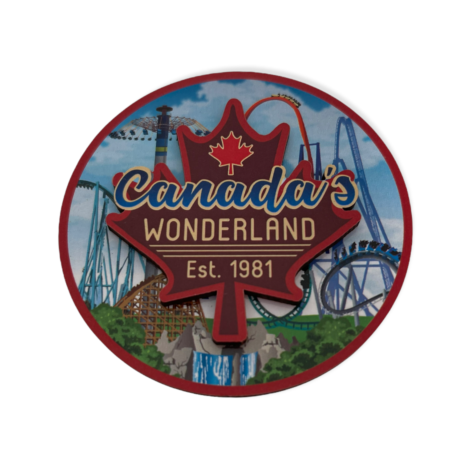 Canada's Wonderland Maple Leaf Magnet