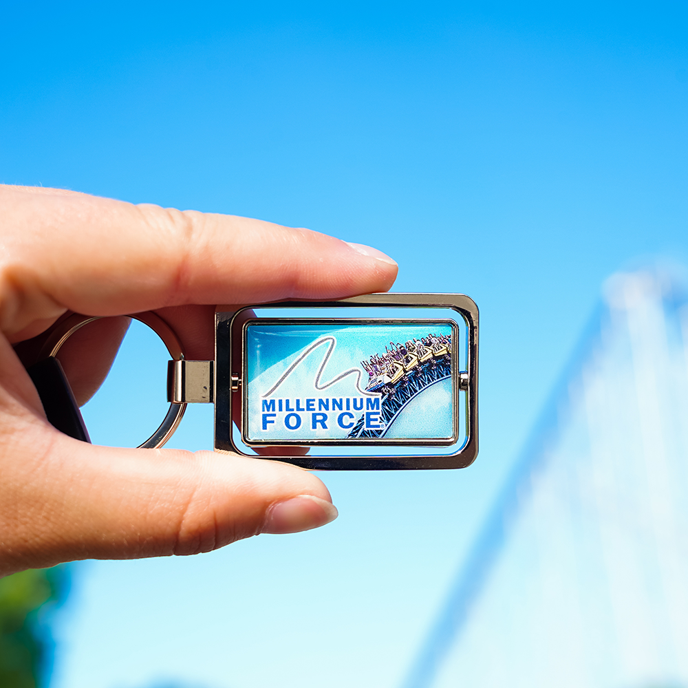 Cedar Point Millennium Force Spinner Keychain