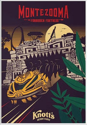 Knott's Berry Farm MonteZOOMa The Forbidden Fortress Poster