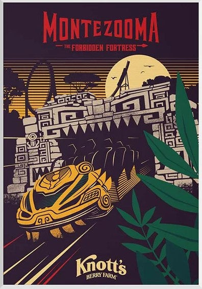 Knott's Berry Farm MonteZOOMa The Forbidden Fortress Poster
