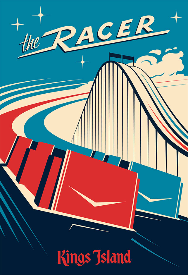 Kings Island The Racer Poster