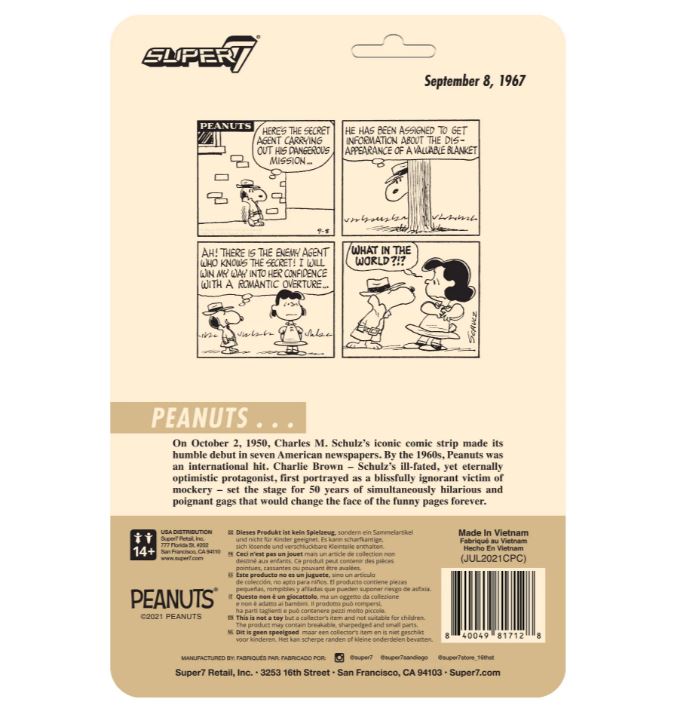 タカラトミー スヌーピー SECRET AGENT PEANUTS® Secret Agent Snoopy ReAction Figure – FUN MERCHANDISE