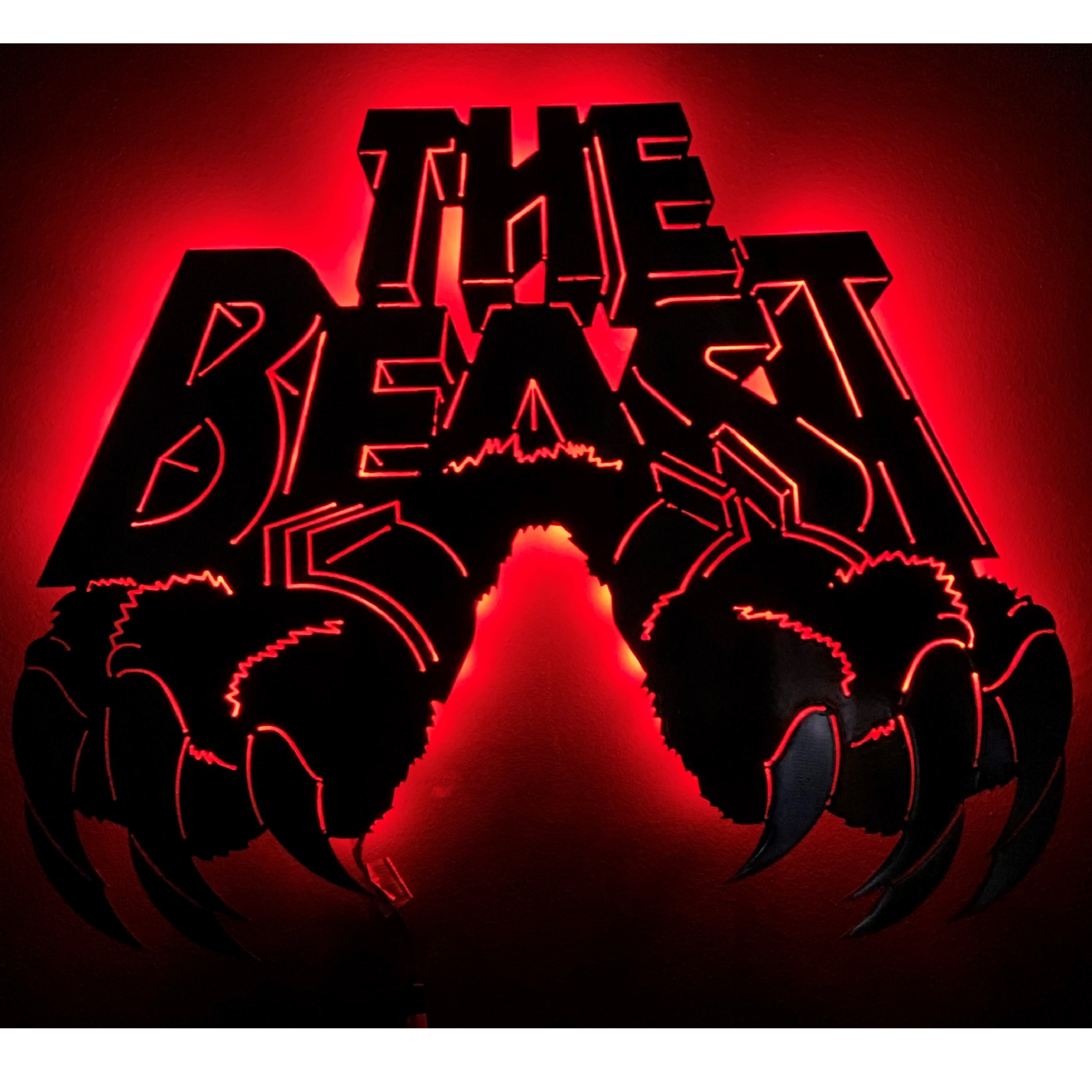 Kings Island The Beast Light-Up Sign