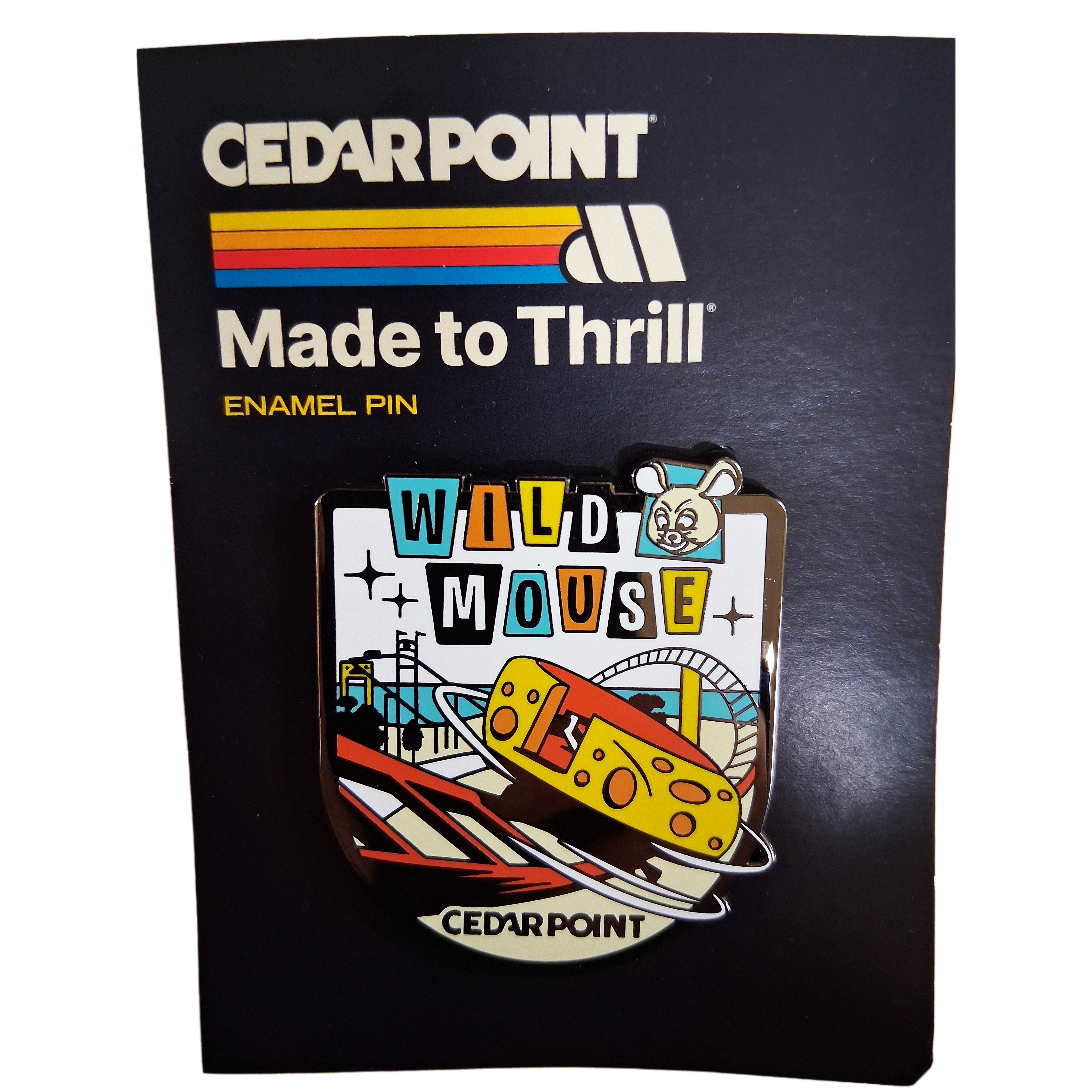 Cedar Point Wild Mouse Enamel Pin