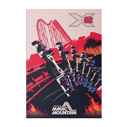 Six Flags Magic Mountain x Made to Thrill - X2 Poster
