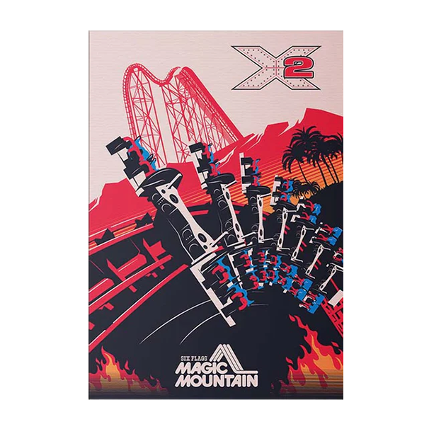 Six Flags Magic Mountain x Made to Thrill - X2 Poster