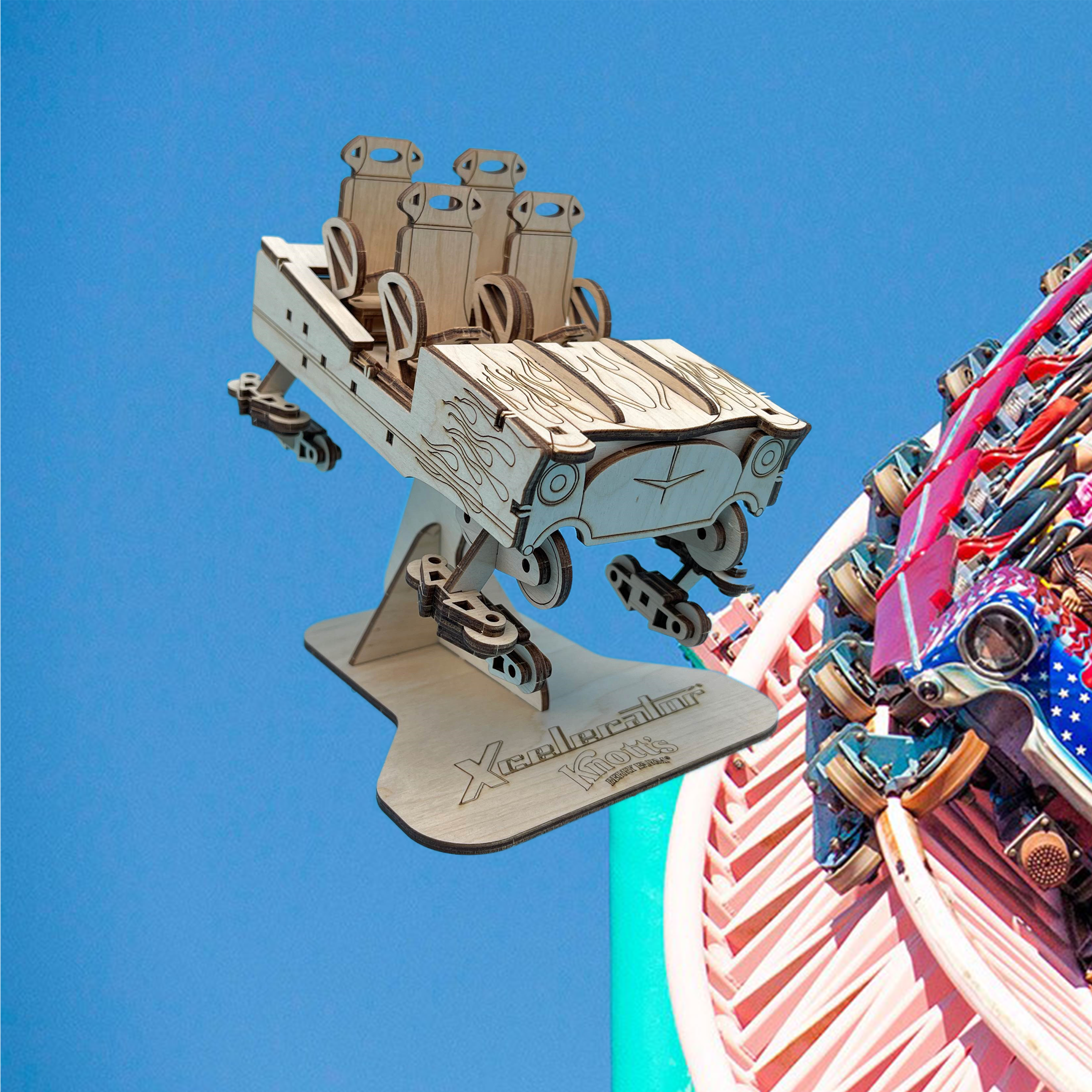 Knott's Berry Farm Xcelerator Wooden Coaster Cutout